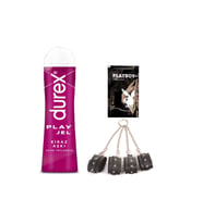 Durex Kirazlı 50 ml Jel + Siyah Deri El&Ayak Kelepçesi + Hediye