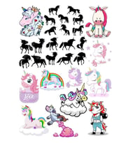 Unicorn Stciker Set-4 32 Parça Telefon, Tablet, Defter, Laptop Sticker