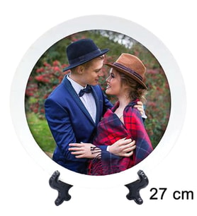 Porselen kişiye özel resimli tabak 26 cm