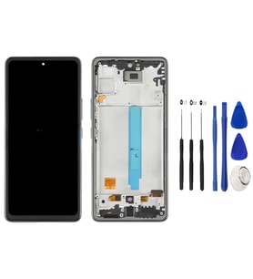 Samsung Galaxy A53 -5G Uyumlu Lcd Ekran Dokunmatik Servis Lcd ÇITALI SİYAH + TAMİR SETİ