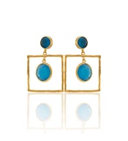 Kadir Jewellery 22 Ayar Altın Kaplama Kadın Sallantılı Küpe -El İşçiliği Ve Hipoalerjenik Küpe-E85