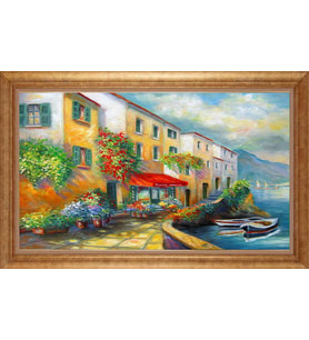 ALTIN ÇERÇEVELİ PASPARTULU TABLO CR1640