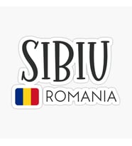 Sibiu - Romania Sticker Araba Leptop Duvar Etiket 19CM