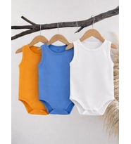 Civil Baby 3'lü Düz Sıfır Kol 0-36 Ay Çıtçıtlı Badi - Bej