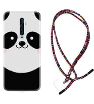 Oppo Reno 2Z 4 Lite 4 Pro 5 6 7 A31 Kılıf Boyun Asklı Rasta Silikon Sevimli Panda 1794