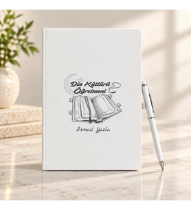 Din Kültürü Öğretmenine İsme Özel Defter ve Kalem Seti