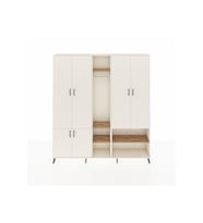 Arges Dolap 15 Raflı 5 Kapaklı Tek Askılı 220x30x243 Aytaşı-Aytaşı/Çam