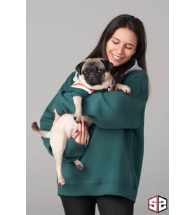 Köpek kıyafeti, Oversize Brooklyn Yeşil Hoodie People Sahipler İçin SK-108 (Nefti)