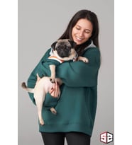 Köpek kıyafeti, Oversize Brooklyn Yeşil Hoodie People Sahipler İçin SK-108 (Nefti)
