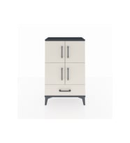 Arges Komodin 4 Raflı Tek Çekmeceli 4 Kapaklı 60x30x96 Antrasit-Aytaşı