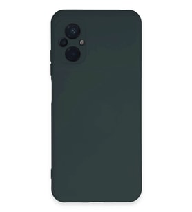 Newface Xiaomi Poco M5 Kılıf Nano içi Kadife Silikon - Koyu Yeşil