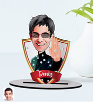 BK Gift Kişiye Özel İsimli Matrix Neo Karikatürlü Ahşap Biblo Model-1