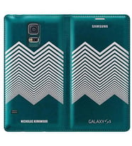 Galaxy S5 ile Uyumlu Nicholas Kırkwood Flip Wallet Kılıf Mavi Beyaz EF-WG900RKEGWW