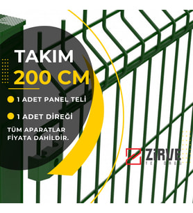 Panel Çit Takımı (Aparatlı) 200 Cm X 250 Cm Zirve Tel Örgü