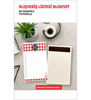 Buzdolabı Magnetli Alışveriş Listesi Not Defteri 50 Yaprak 10x15 cm