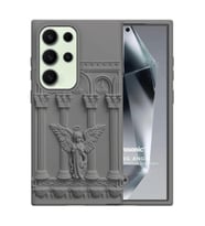 Microsonic Samsung Galaxy S23 Ultra Kılıf Praying Angel Gri (Gri)