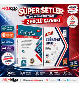 Bilgi Sarmal TYT Coğrafya Soru Bankası ve Hız Renk Coğrafya Deneme Seti 2 Kitap