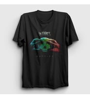 Presmono Unisex Siyah Battles In Flames T-Shirt