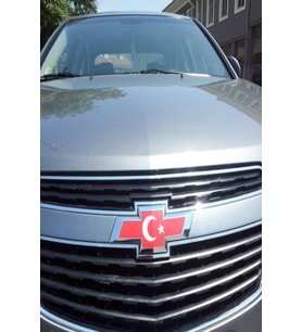 Mcem Store Chevrolet Captiva Için Uyumlu Aksesuar Arma Üzeri Bayrak Kaplama Ön-Arka