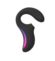 Lelo - Enigma Emiş Yapabilen Çift Etkili Ultra Lüks Siyah Masaj Aleti Vibratör