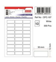 TANEX OFC-107 12X30mm BEYAZ OFİS ETİKETİ