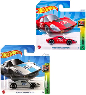 2 Araç Hot Wheels Porsche 904 Carrera GTS Set - Kırmızı & Gri (1/64)