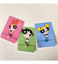 Üçlü Murano Kalp Arkadaşlık Bilekliği Power Puf Girl - Hediyelik Bileklik