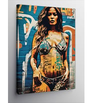 Kanvas Tablo Pop Art Bikinili Kadın