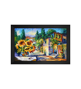 Manzara Temalı Kanvas Tablo 50 x 70 cm Siyah Çerçeve