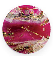 Gold Desen Cam Saat - 60 cm