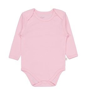 Civil Baby Düz Renkli Uzun Kol 12-36 Ay Çıtçıtlı Badi - Pembe