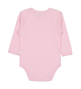 Civil Baby Düz Renkli Uzun Kol 12-36 Ay Çıtçıtlı Badi - Pembe