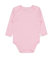 Civil Baby Düz Renkli Uzun Kol 12-36 Ay Çıtçıtlı Badi - Pembe