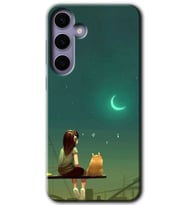 Galaxy S24 Plus Kılıf HD Desen Baskılı Kılıf - Kedili Kız