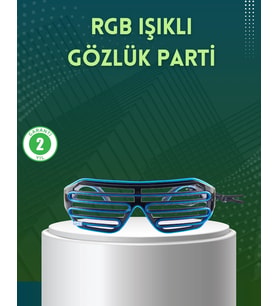 Işıklı LED Gözlük Parti Konser ve Etkinlik Aksesuarı