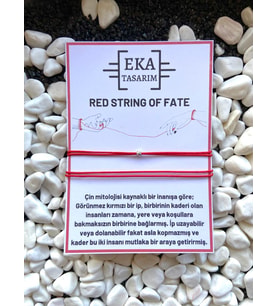 RED STRING OF FATE ÇİFT BİLEKLİĞİ KIRMIZI ÇİFT