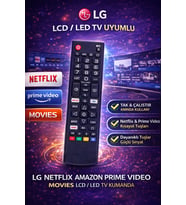 LG Netflix Amazon Prime Video Tuşlu TV Kumandası – LCD LED Smart TV Uyumlu