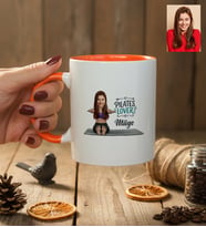 Kişiye Özel Karikatürlü Pilates Lover Kupa Bardak Doğum Günü Hediyesi