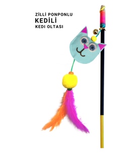 Kedili Ponponlu Zilli Kedi Oltası