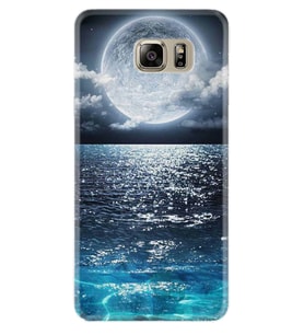 Samsung Galaxy S7 Edge Kılıf Desenli Silikon Güzel Kılıf Great Moon 1301