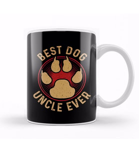 Best Dog Uncle Ever Awesome Dogsitter Family Kupa Bardak Porselen
