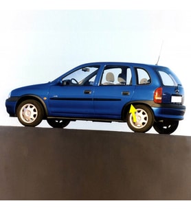Opel Corsa B 4 Kapılı 1993-2000 Sol Arka Çamurluk Ağzı Plastik Dodik