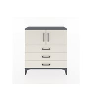 Arges Şifonyer 2 Raflı 3 Çekmeceli 2 Kapaklı 88x30x96 Antrasit-Aytaşı