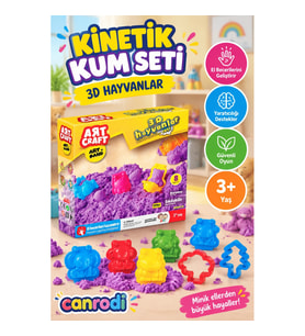 03612 Dede, Artsand 3D Hayvanlar Kum Seti 500 gr / +3 yaş