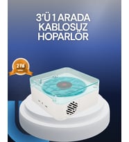 Bluetooth Hoparlör – 3-Ü-1 Saatli Gece Lambası Tasarım
