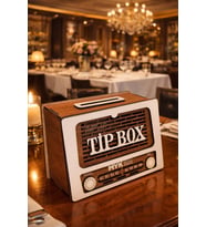 Tip Box Bahşiş Kutusu Ve Kumbara Nostaljik Radyo Görünümlü