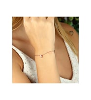 AZURİS 925 AYAR GÜMÜŞ ÜÇ BOYUTLU HARF BİLEKLİK (Gold)