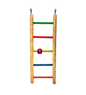 ANS Boncuklu Ahşap Merdiven Kuş Oyuncağı 23cm