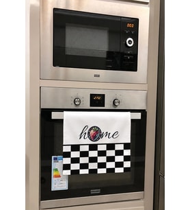Valerine Life Çilekli Damalı Home Mutfak Kurulama Fırın Beyaz El Havlusu %100 Pamuklu 35x50cm 2 Adet