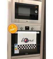 Valerine Life Çilekli Damalı Home Mutfak Kurulama Fırın Beyaz El Havlusu %100 Pamuklu 35x50cm 2 Adet